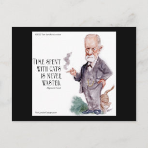 Freud och citat om katter vykort