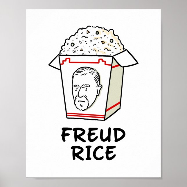 Freud Ris Food Psychology Pun Poster (Framsidan)