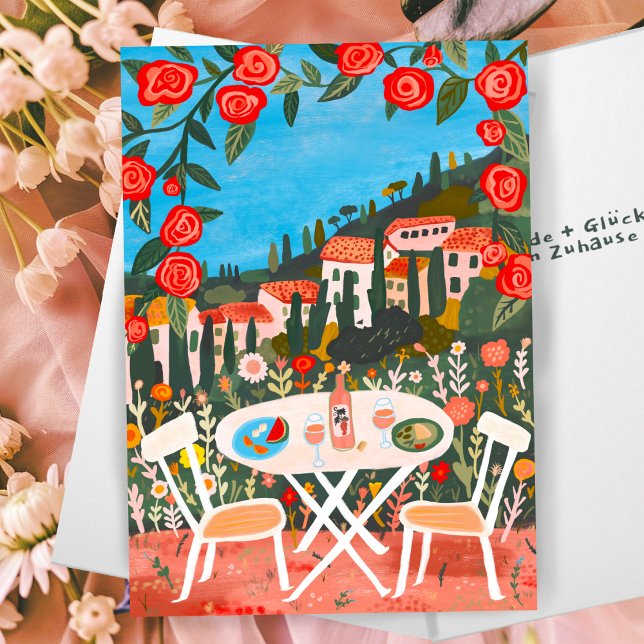 Freude Neuen Haus schöne Landschaft Kort (Freude Neuen Haus schöne Landschaft Karte herzlichen Glückwunsch zu Ihrem neuen Zuhause Gouache art
)