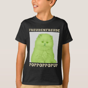Freudenfreude Poppoppop Up Kattdjur Älskare Cat T Shirt