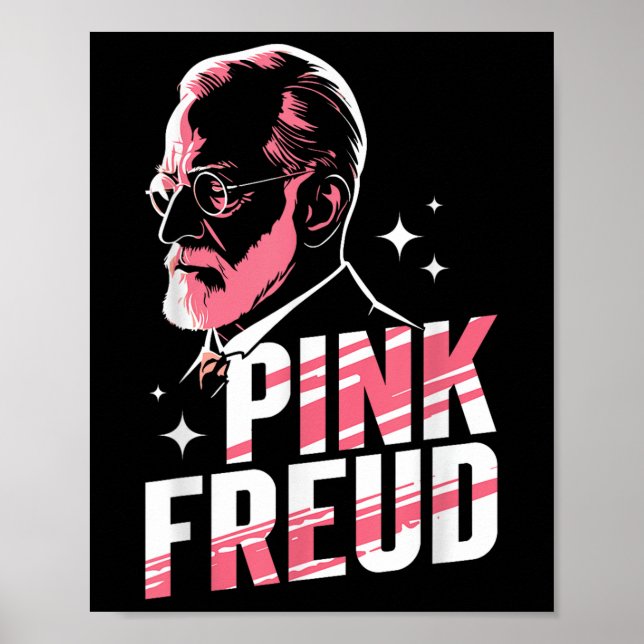 Freudian Rosa Twist Freudian Pun Psychology Smart Poster (Framsidan)