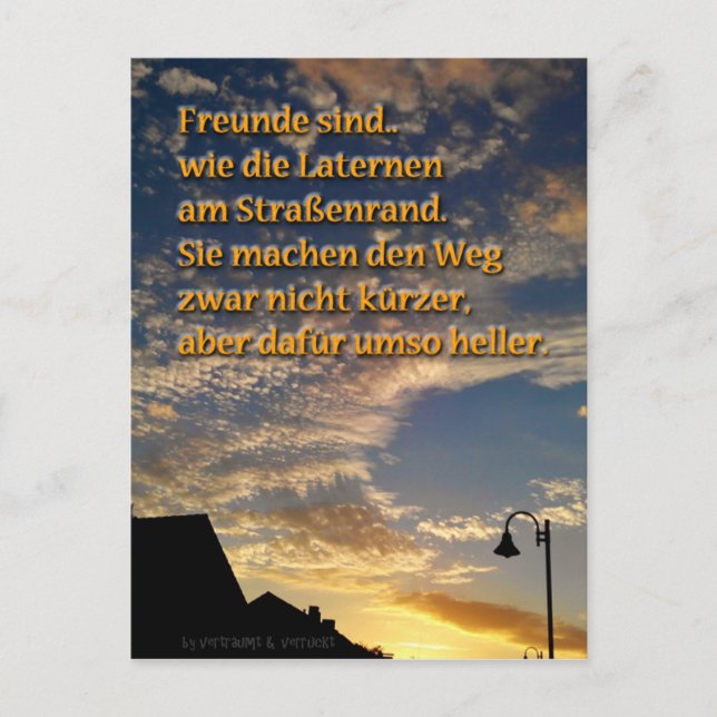 Freunde sind.. Postkarte Freundschaftsgruß Vykort (Framsida)