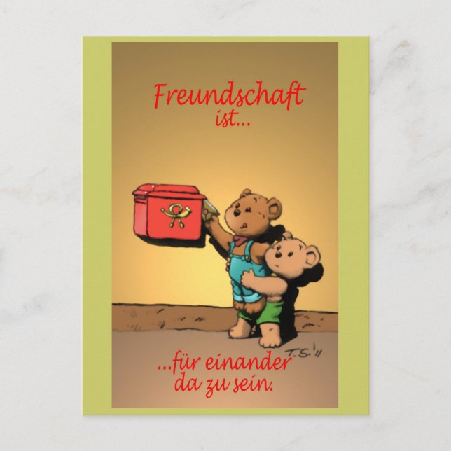 Freundschaft ist.. vykort (Framsida)