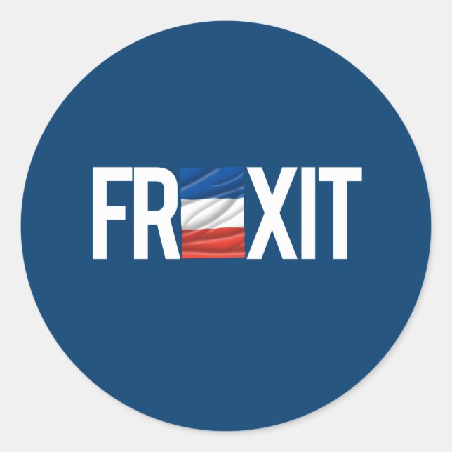 FREXIT - - RUNT KLISTERMÄRKE (Framsida)