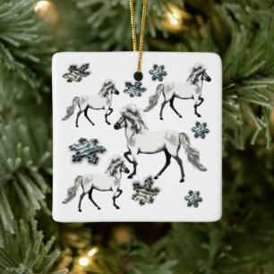 Frey Jol jul Islands Horse Julgransprydnad Keramik