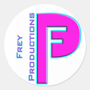 Frey Productions Shock rosa Sticker Runt Klistermärke