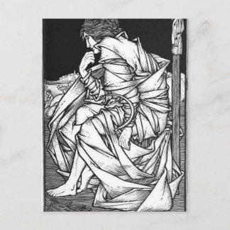 Frey sittande på tronen Odin Vykort