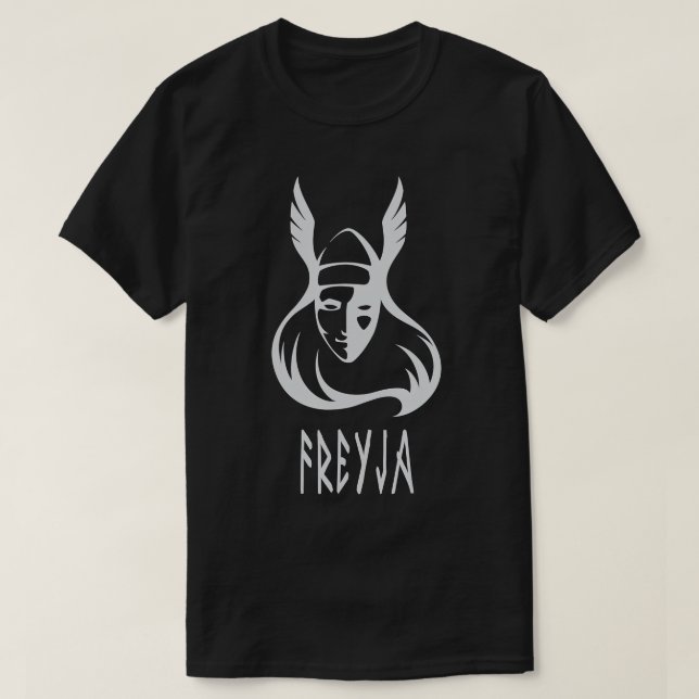 Freya Freyja Goddess Norse Viking Woman  T Shirt (Design framsida)
