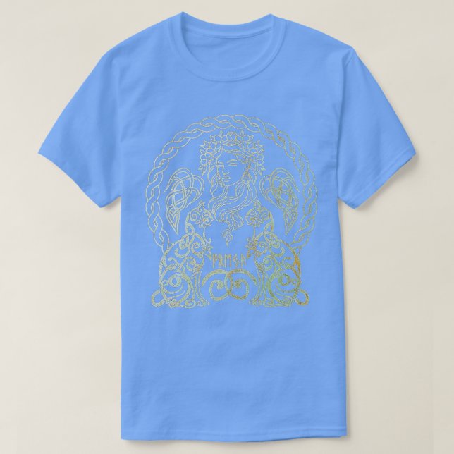 Freya Goddess Freyja Viking Norse Mythology Celtic T Shirt (Design framsida)