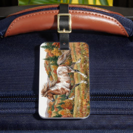 Freya Icelandic Horse in Autumn Forest Bagagebricka