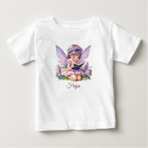 Freya Lilac Fairy Personlig Baby T-Shirt