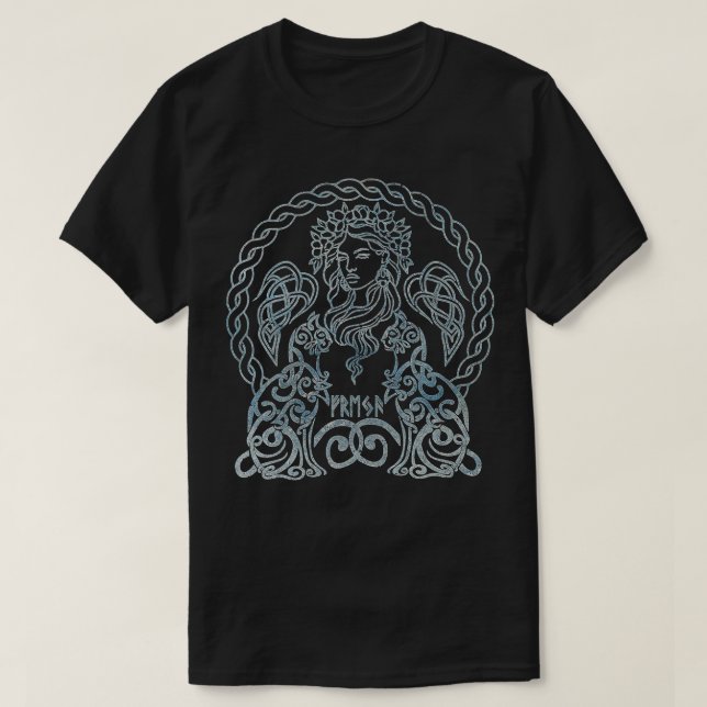 Freya Viking Goddess Freyja Norse Mythology Celtic T Shirt (Design framsida)