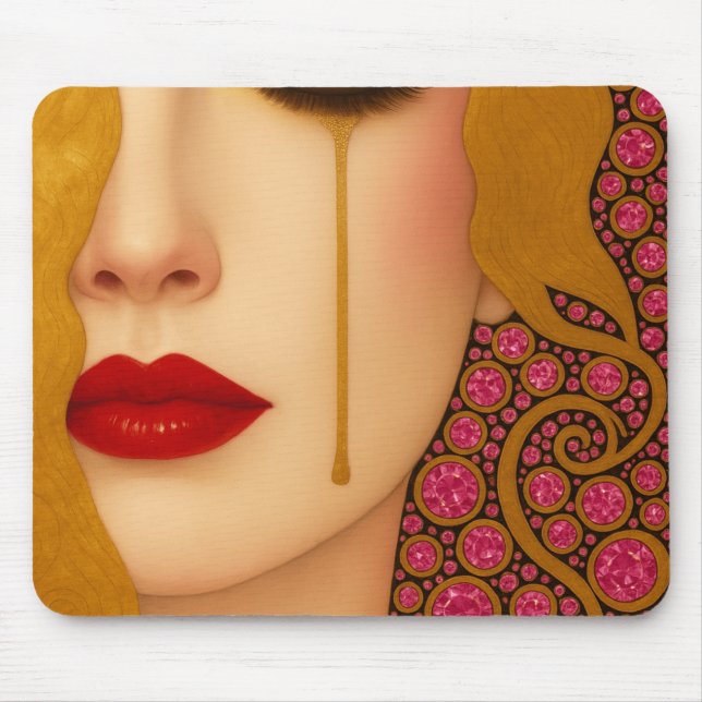 Freya's heartache golden tears in pink motif musmatta (Framsidan)