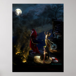 Freyja och Valkyrien förbereder sig för det stupat Poster