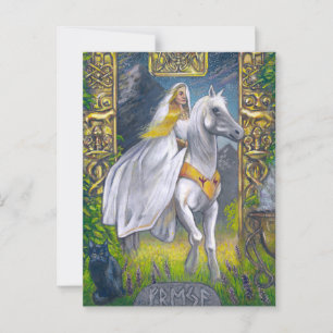 Freyja Rides genom Grinden Folkvangr Vykort