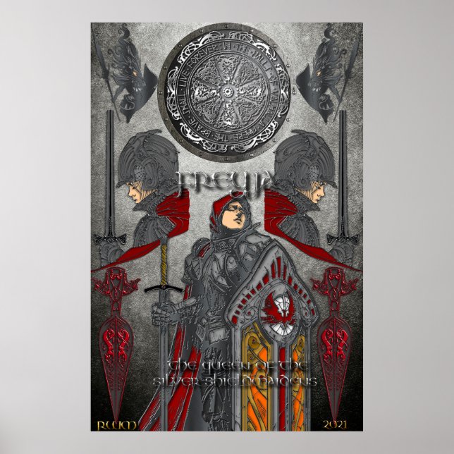 Freyjr Queen Silver Shieldmaidens Poster (Framsidan)