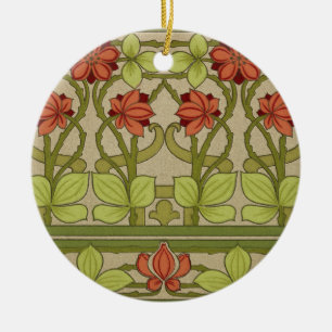 Freze Gräns Art nouveau Tapet Julgransprydnad Keramik