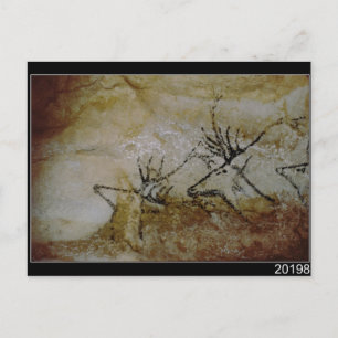 Freze of hjort, 17000 BC Vykort
