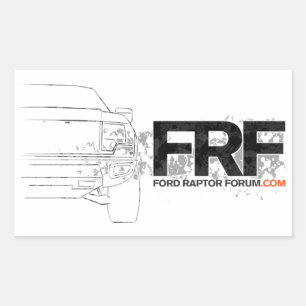 FRF Grunge Sticker Rektangulärt Klistermärke