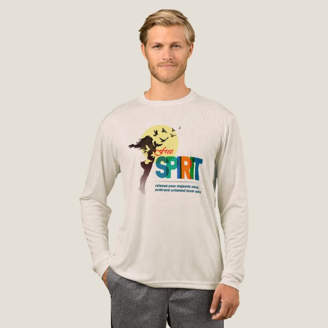 Fri Ande | Herrar Långärmad T Shirt (Hel framsida)
