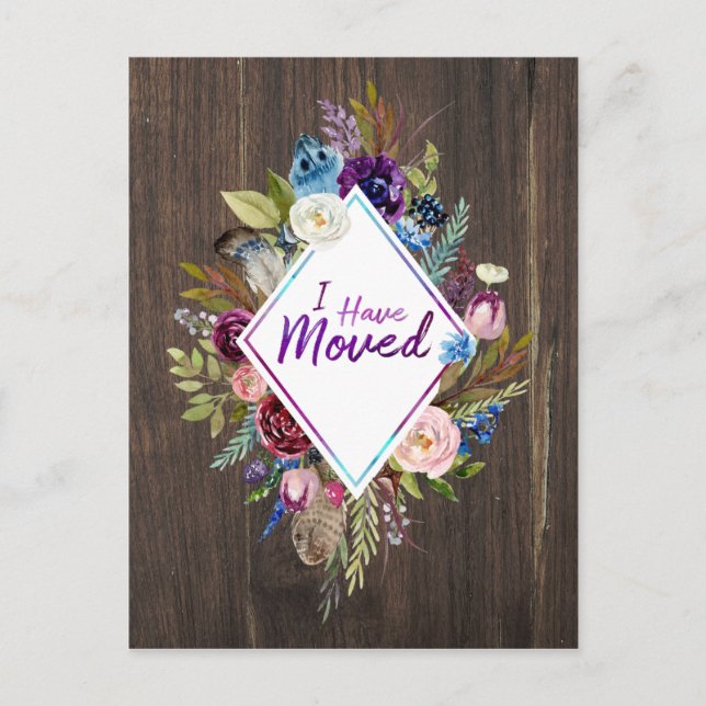 Fri Ande Jag Har Flyttat Postkort Meddelande Vykort (Framsida)