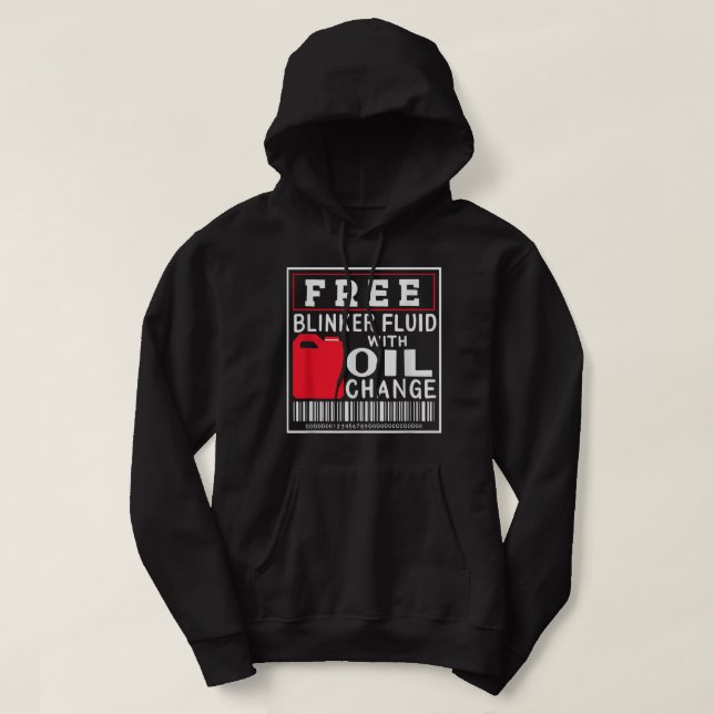 Fri bläckvätska med oljeförändring hoodie (Design framsida)