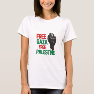 Fri bosättning i Gaza, palestinska kvinnor och Man T Shirt