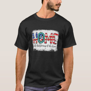 Fri bostad på grund av den Modiga amerikanska Flag T Shirt