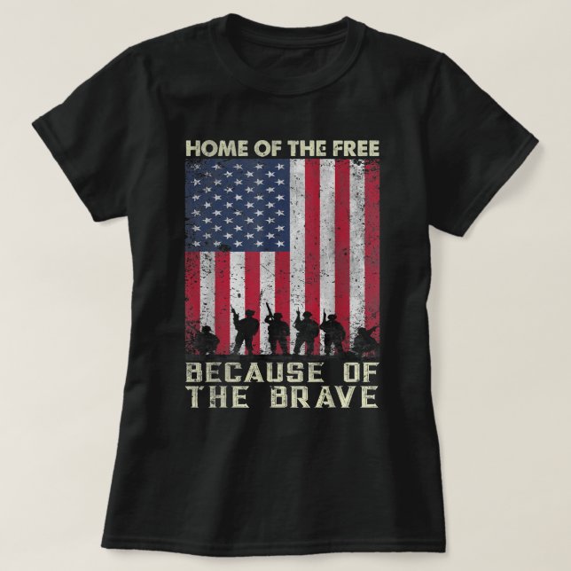 Fri bostad på grund av Modiga amerikanska FLA T Shirt (Design framsida)