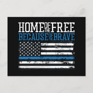 Fri bostad på grund av modiga USA flagga Vykort