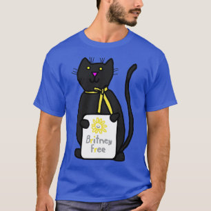 Fri bruna Cute Cat med Britney Free Sign T Shirt