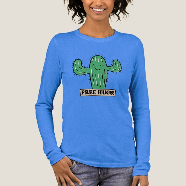 Fri Cactus Hugs-skjortor och jacka Tee Shirt (Framsida)