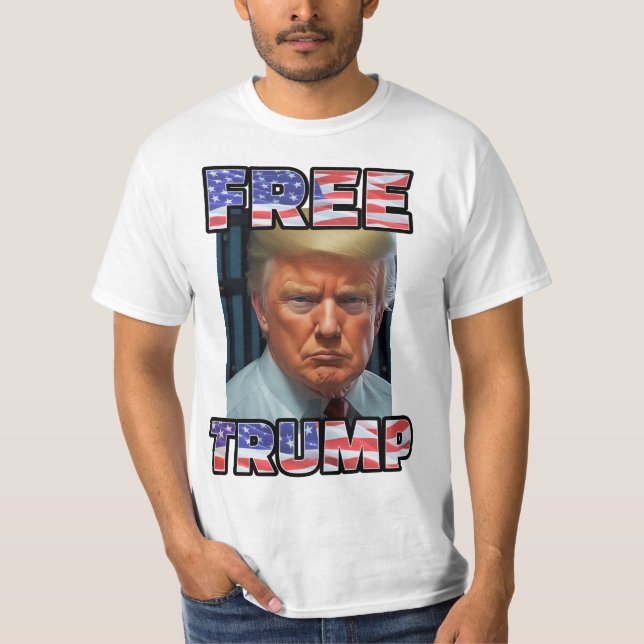 FRI DONALD TRUMP 2024 | Mugshot Republican Maga T Shirt (Framsida)