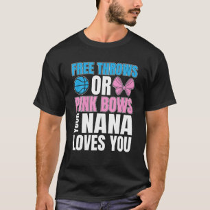 fri droppe eller rosa bågar Nana kärlek din gender T Shirt