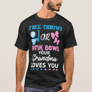 fri droppe eller rosa böjer Grandma kärlek du gend T Shirt