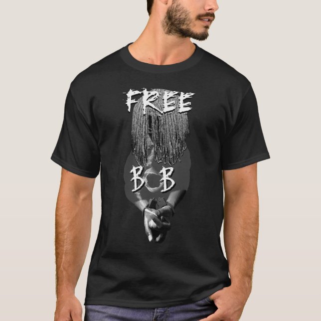 FRI EGENNAMNskrapastilsort Tee Shirt (Framsida)