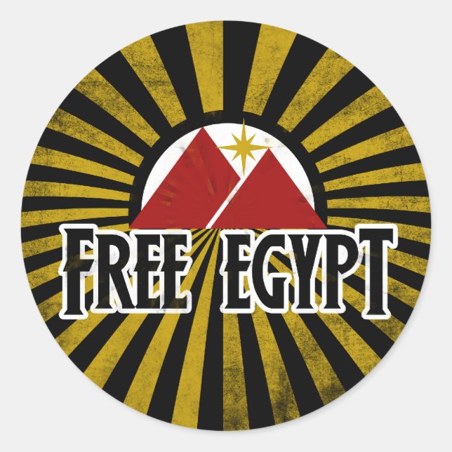 Fri Egypten Runt Klistermärke (Framsida)