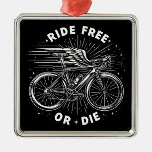 Fri eller dölj cykling julgransprydnad metall