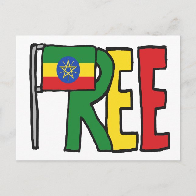 Fri Etiopien Vykort (Framsida)