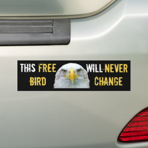 Fri fågel Bumper Sticker Bildekal