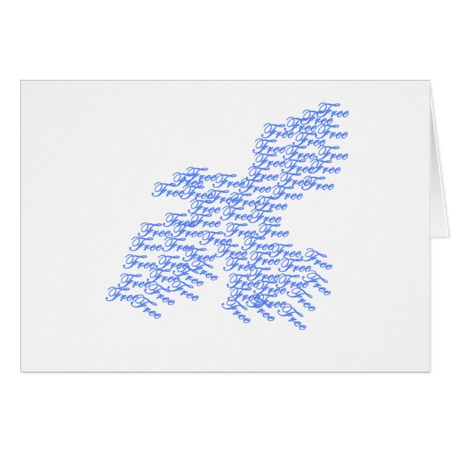 Fri fågel hälsningskort (Framsidan Horizontal)