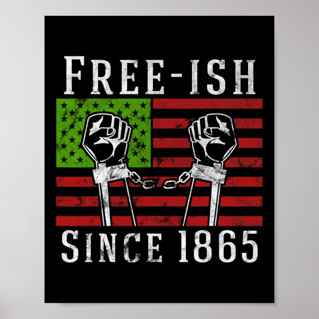 Fri fisk sedan 1865 100-dagars svart Pride gratis Poster (Framsidan)