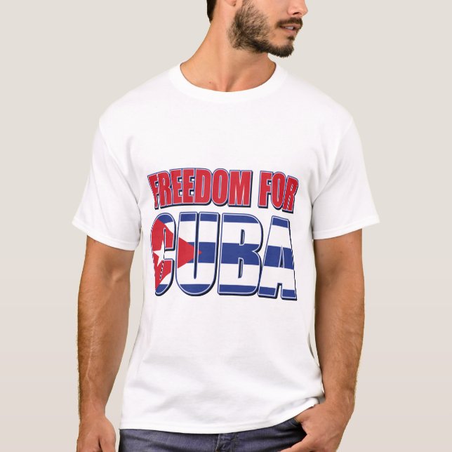 FRI-för-KUBA-FLAGGA T Shirt (Framsida)