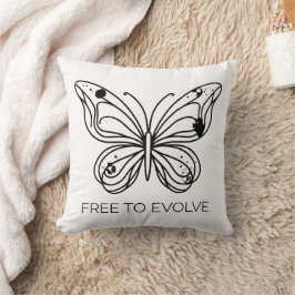 Fri från Evolve Butterfly Minimalist Line Art Kudde