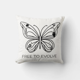 Fri från Evolve Butterfly Minimalist Line Art Kudde