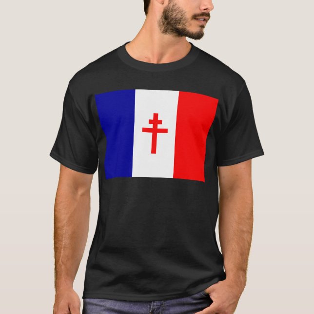 Fri fransk styrkaflagga tee (Framsida)