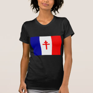 Fri fransk styrkaflagga tee