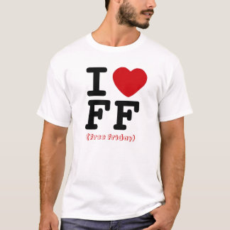 Fri fredaghjärtaskjorta t-shirt