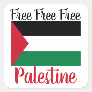 Fri fri Palestina Fyrkantigt Klistermärke
