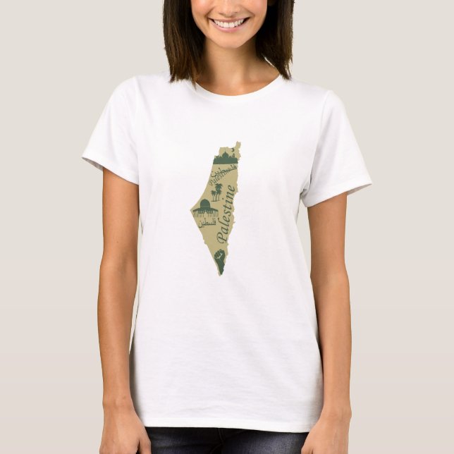 fri frihet för palestinskt stöd t shirt (Framsida)
